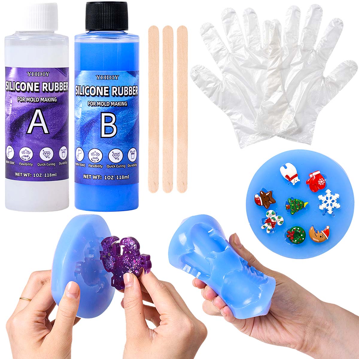 Soap Making Liquid - 118ml/296ml Silicone Mold Making Kit for