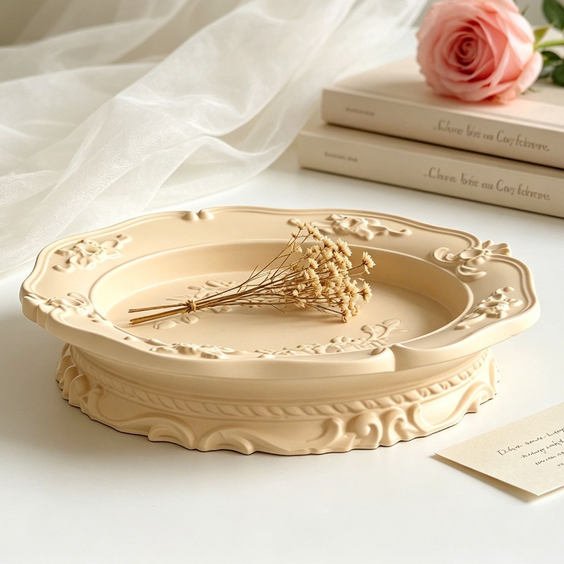 Soap Making Material - Elegant Vintage Baroque Lace Silicone Mold,
