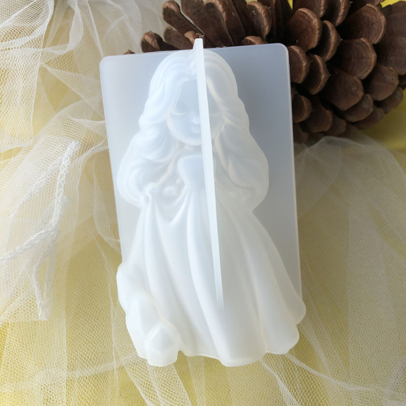 Soap Making Material - 3D Cute Princess Silicone Candle Mould