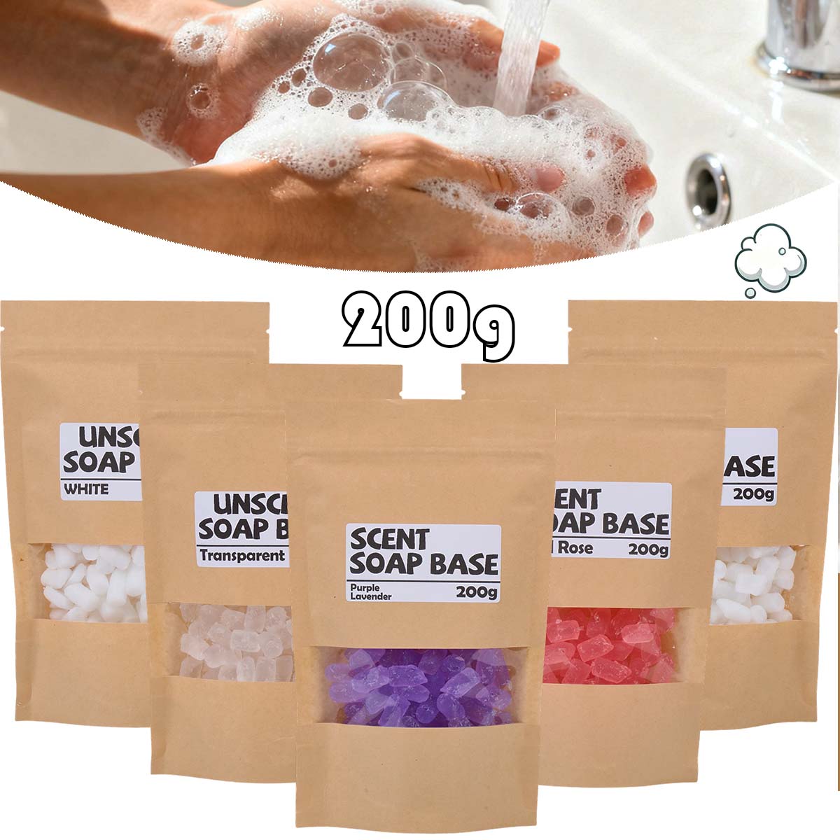 Soap Making Material Wholesale - 200g Scented Soap Base Glycerin Melt