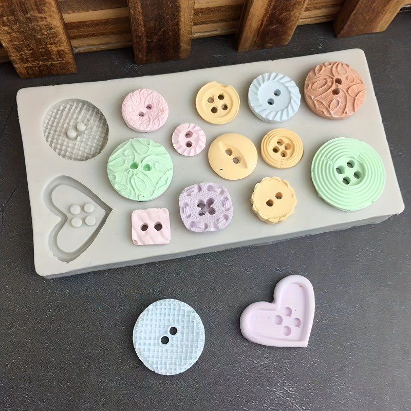 Soap Making Material - Buttons Shape Silicone Mold Silicone Mold