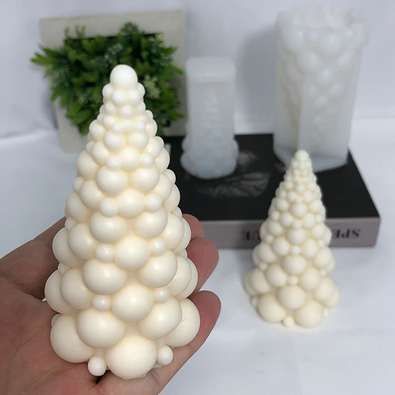 Soap Making Gifts - 3D Bubble Christmas Tree Silicone Candle
