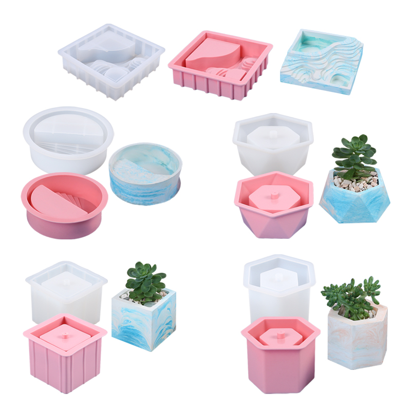 Soap Making Pot - Succulent Flowerpot Silicone Mold Planter Vase