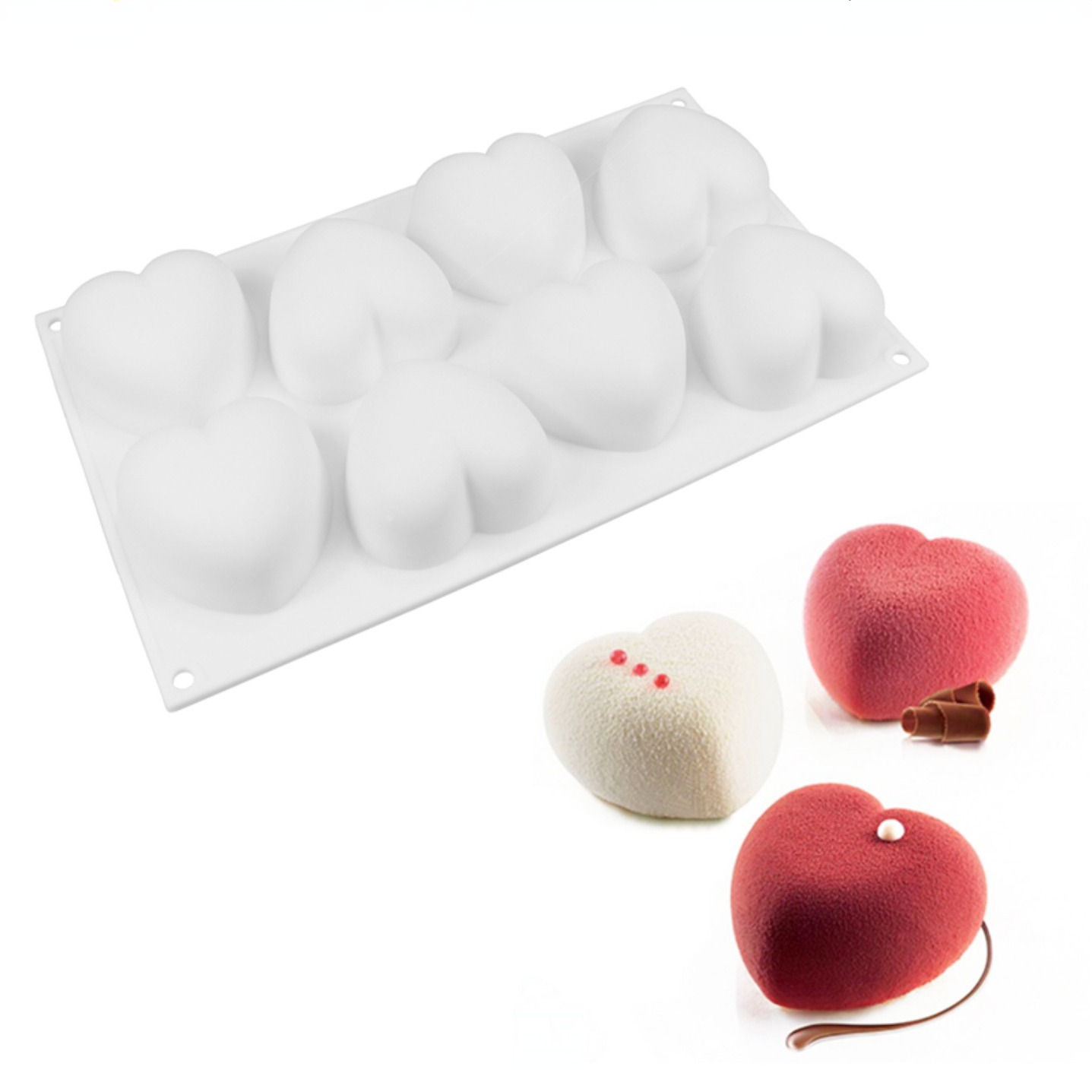 Soap Making Essentials - Love Heart Silicone Soap Mold Handmade