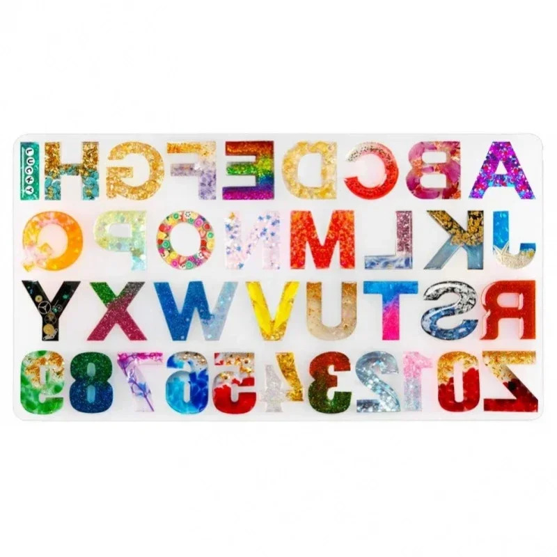 Soap Making Material - 1pc/2pcs/3pcs LettersAtoZ，Number0to9Silicone Mold，forDIYCrafts，Soap Making，Candle Making，-Durable，Easy to