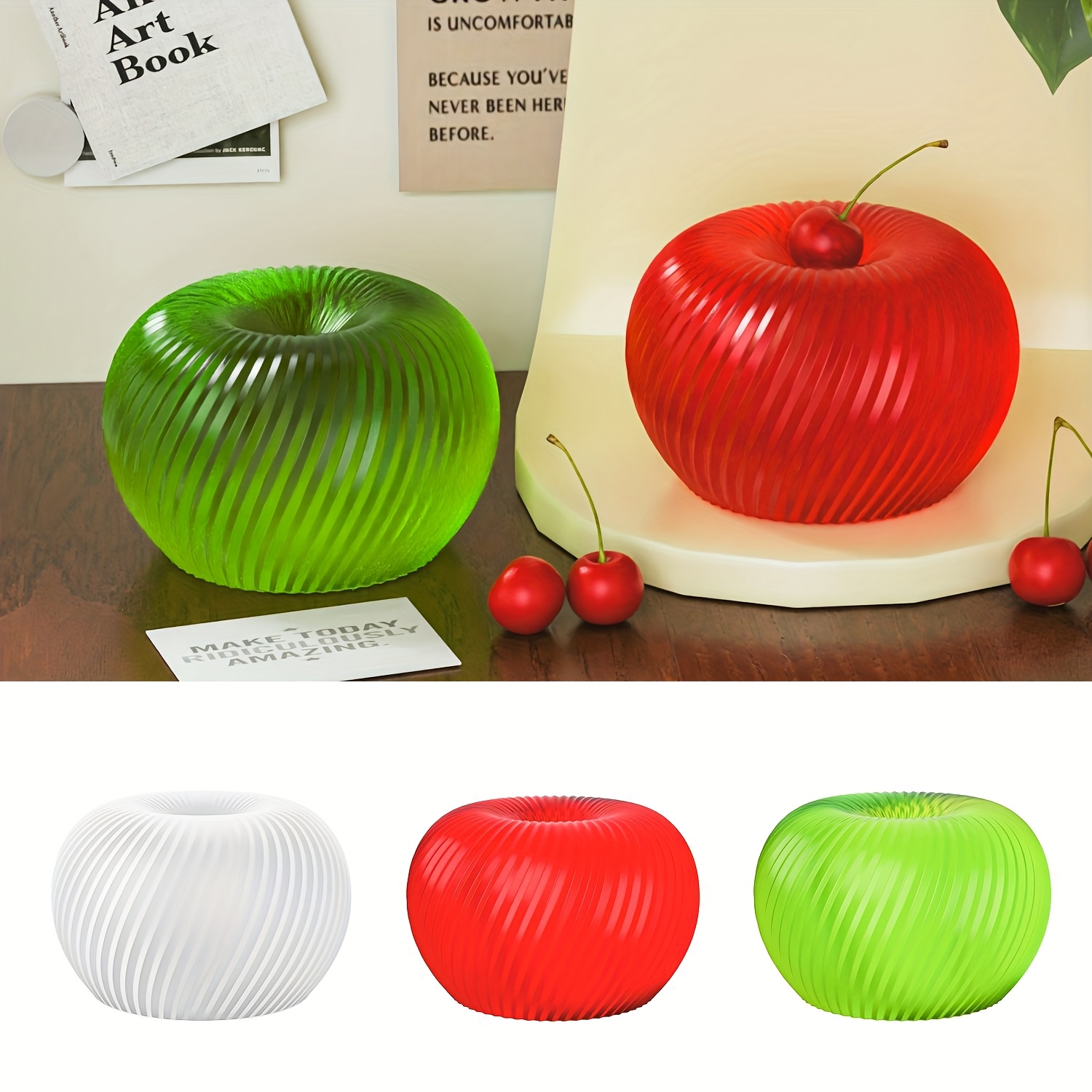 Soap Making Material - A trendy red apple silicone mold