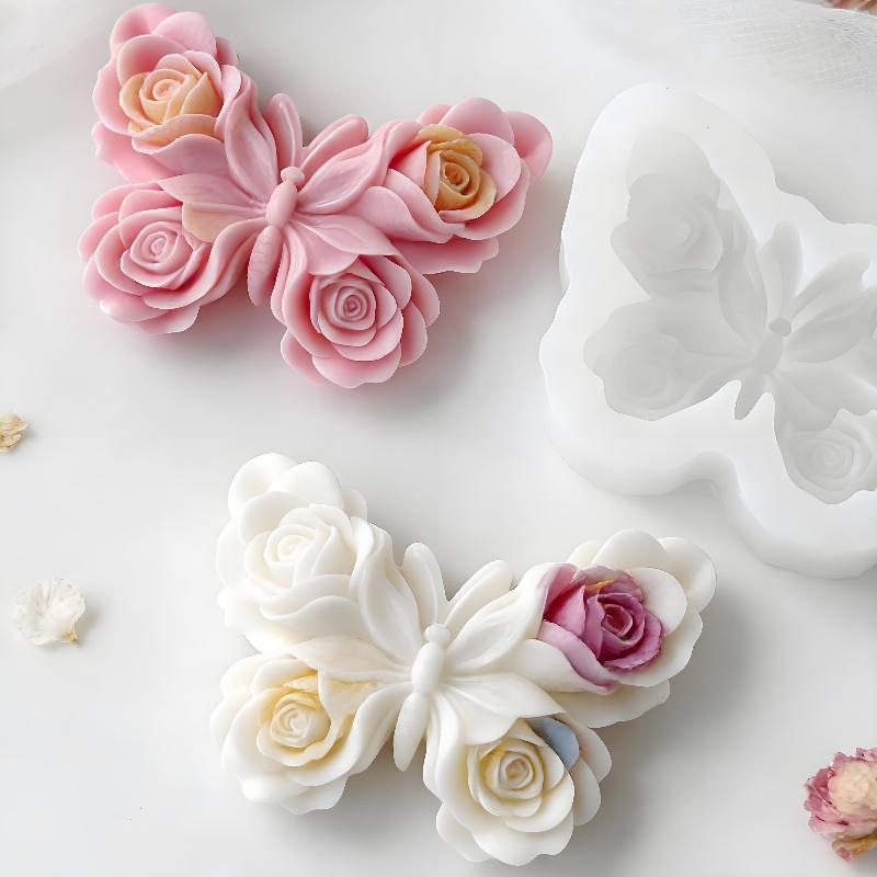 Soap Making Essentials - DIY Rose Butterfly Form Silicone Mold