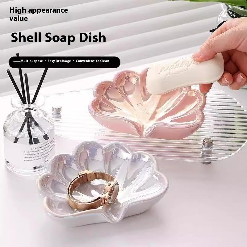 Soap Making Box - 1/2Pcs Shell Shape Drain Soap Dish