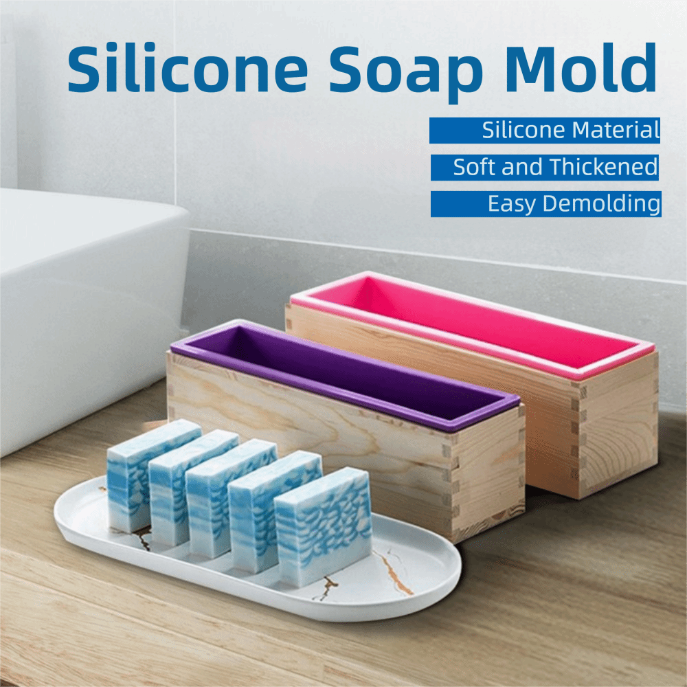 1200ml Silicone Soap Mold Wood - огляд і ціна Soap Making Box
