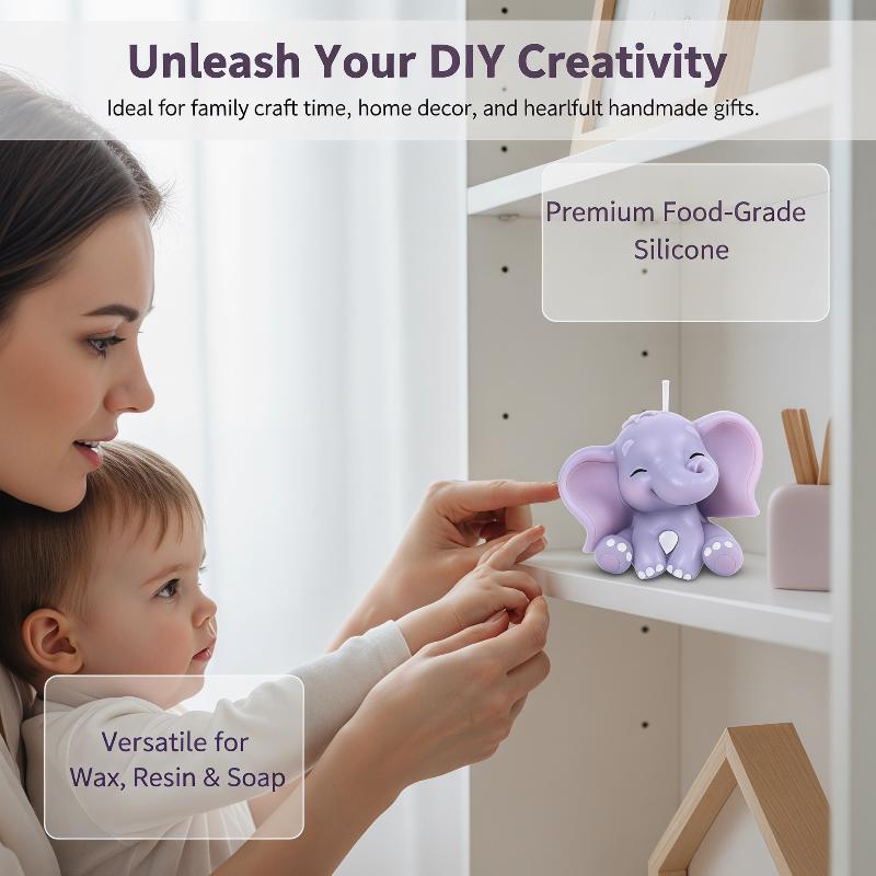 Cute 3D Elephant Silicone Cand - огляд і ціна Soap Making Material