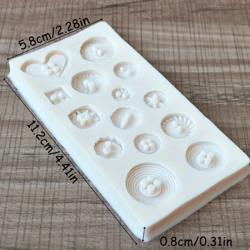 Buttons Shape Silicone Mold Si - огляд і ціна Soap Making Material