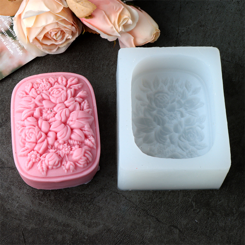 Square Floral Silicone Soap Mo - огляд і ціна Soap Making Gifts