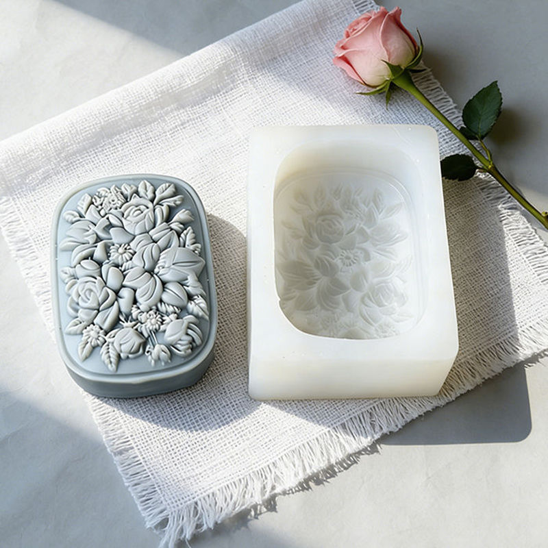 Square Floral Silicone Soap Mo - огляд і ціна Soap Making Gifts