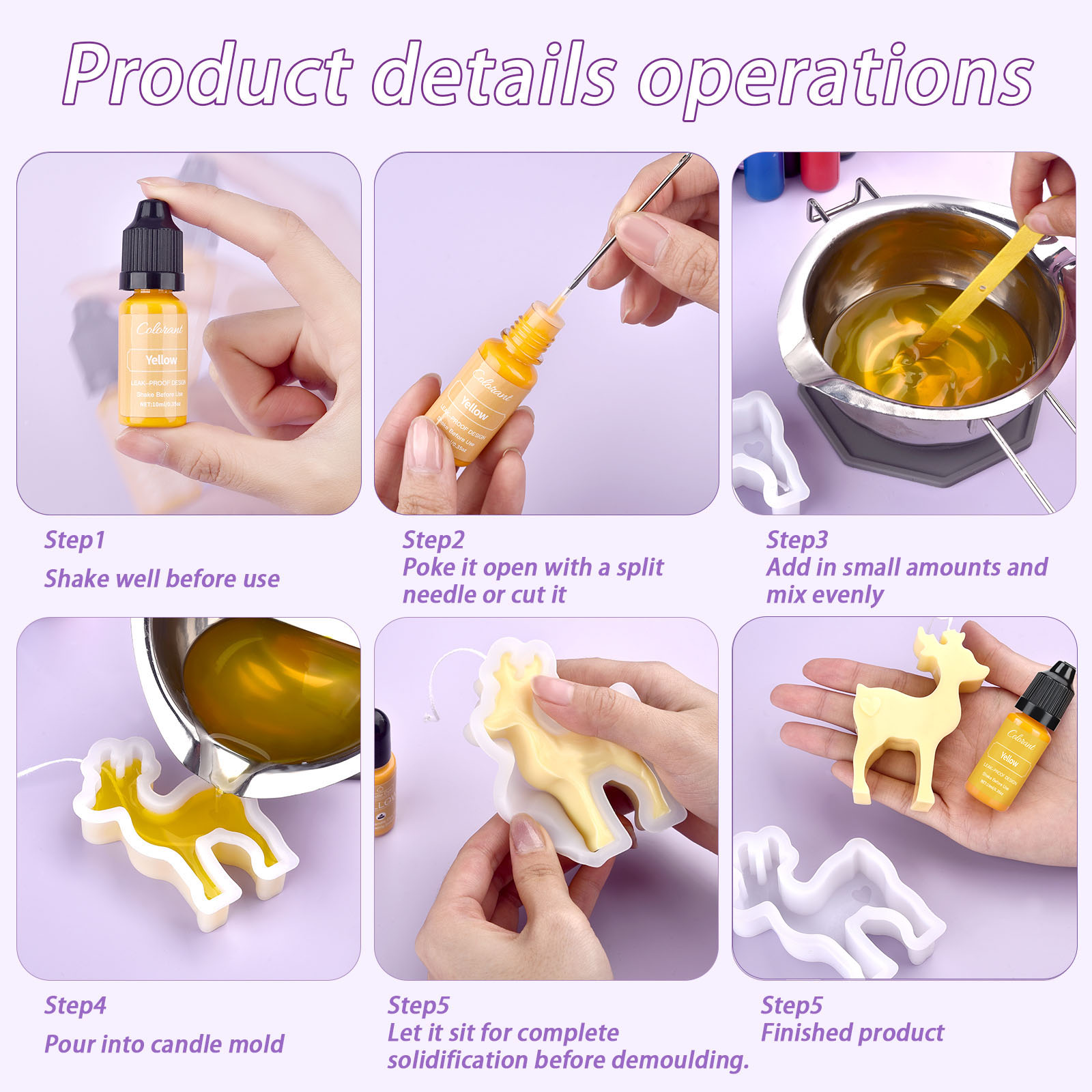 Candle Dyes Kit Liquid Coloran - огляд і ціна Soap Making Liquid